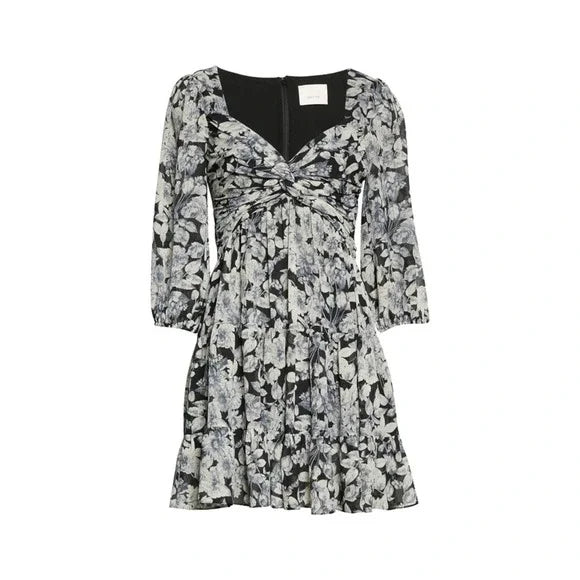 Cinq à Sept Harlie Floral Print Balloon Sleeve Dress