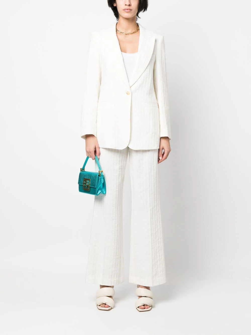 Forte Forte fine-ribbed flared trousers