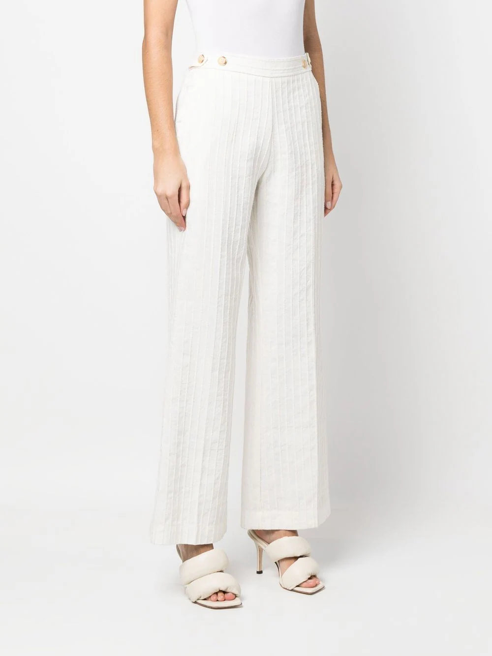 Forte Forte fine-ribbed flared trousers